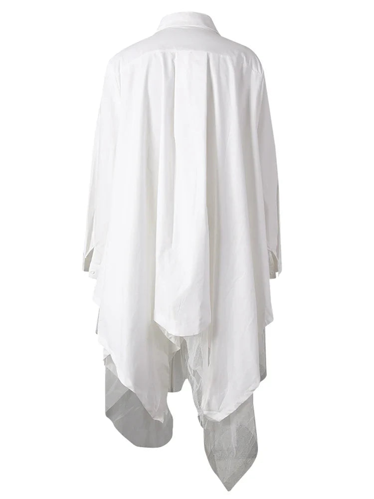 Avant-Garde Asymmetric Hem Tunic Dress