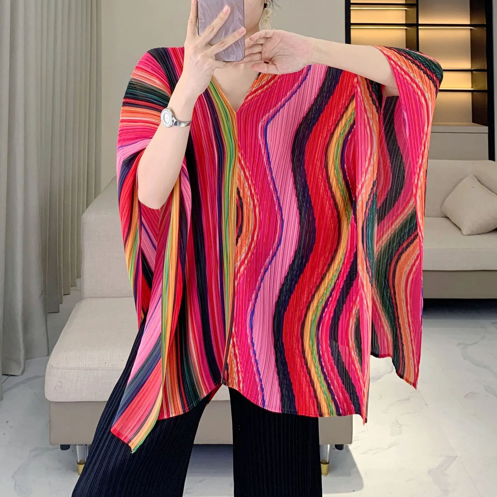 Luxury Plissé Pleat Tunic Shawl