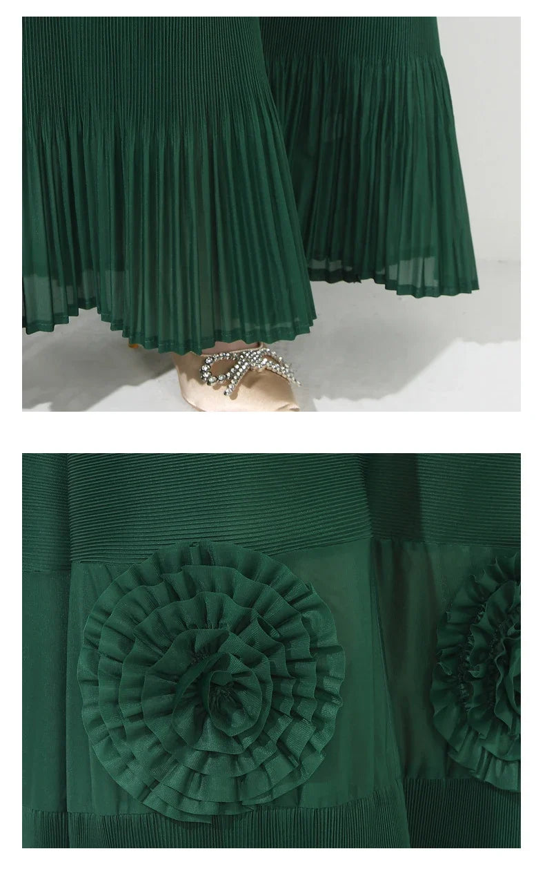 Pleated Japanese Extra Long Coat