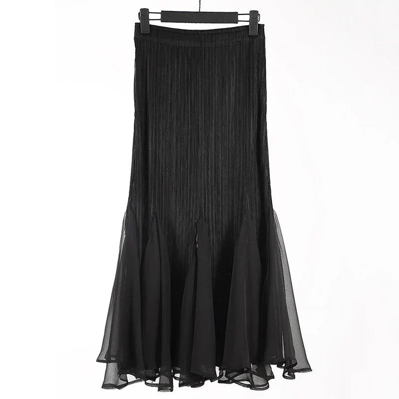 Truly Pleated Mermaid Midi Skirt