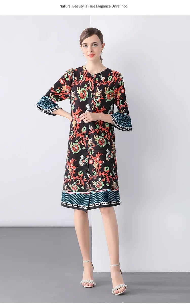 Luxury Pleated Three Quarter Cardigan