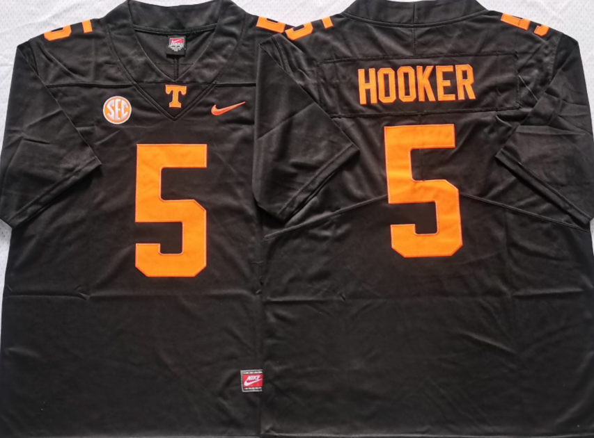Tennessee Volunteers Black #5 HOOKER Stitched Jersey