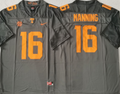 Tennessee Volunteers GRAY #16 MANNING Stitched Jersey