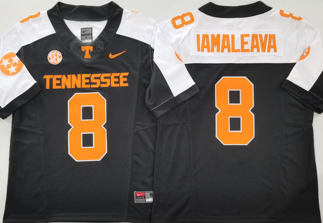 Tennessee Volunteers GRAY White #8 IAMALEAVA Stitched Jersey