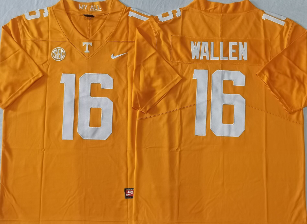 Tennessee Volunteers Orange #16 WALLEN Stitched Jersey