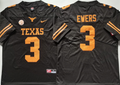 Texas Longhorns Black #3 EWERS Stitched Jeresy