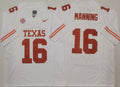 Texas Longhorns White #16 MANNING Stitched Jeresy