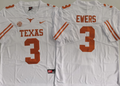 Texas Longhorns White #3 EWERS Stitched Jeresy