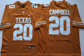 Texas Longhorns YELLOW #20 CAMPBELL Stitched Jersey