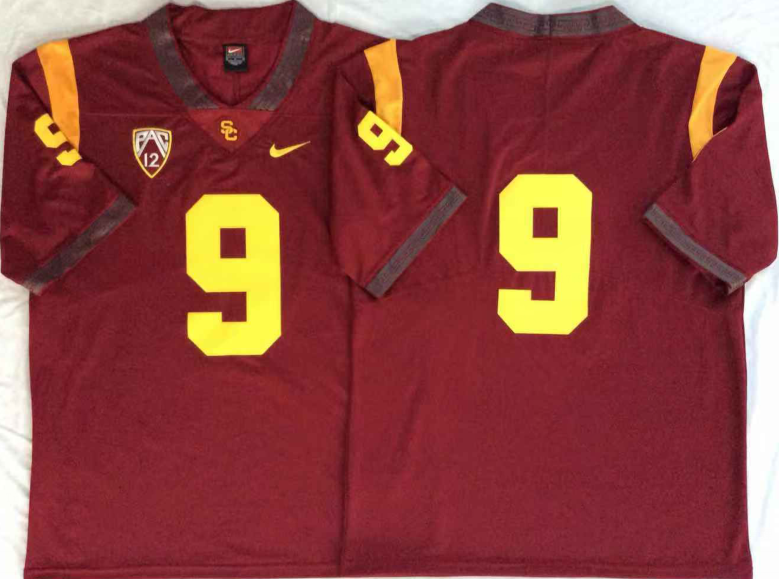 USC Trojans Red #9 Stitched Jersey