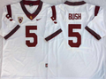 USC Trojans White #5 BUSH Stitched Jersey
