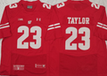 Wisconsin Badgers Red #23 TAYLOR Stitched Jersey