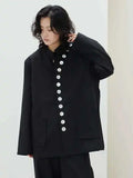 Luxe Mandarin Button Blazer