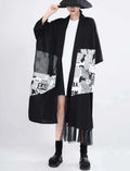 Luxury Oversized Newspaper Cardigan
