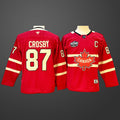 【Youth】 4 Nations NHL Hockey #87 Sidney Crosby Jersey Red