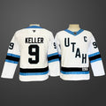 Youth Utah Mammoth #9 Clayton Keller Away Jersey – White