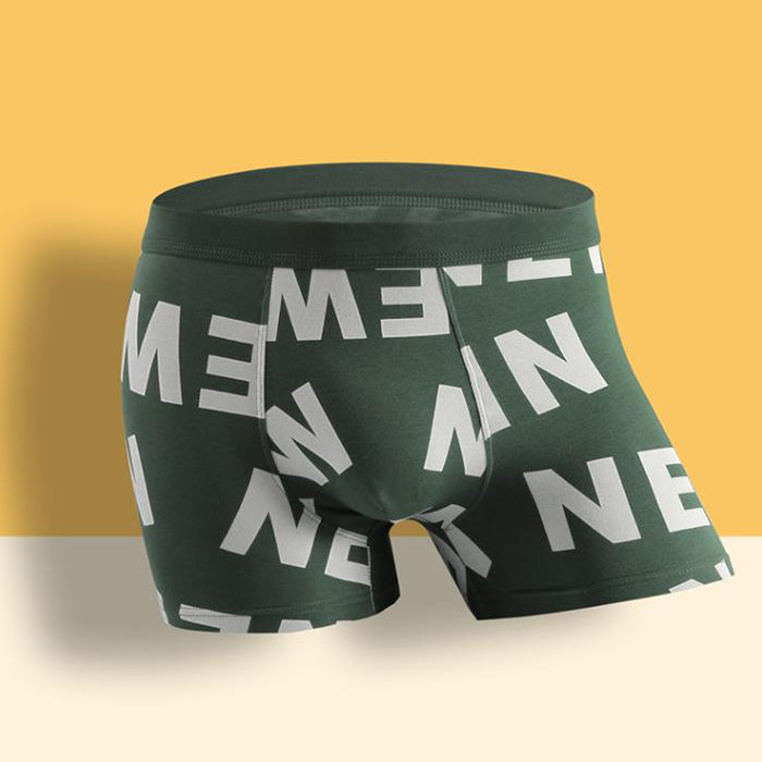 3Pcs Mens Printed U Convex Pouch Boxer Briefs