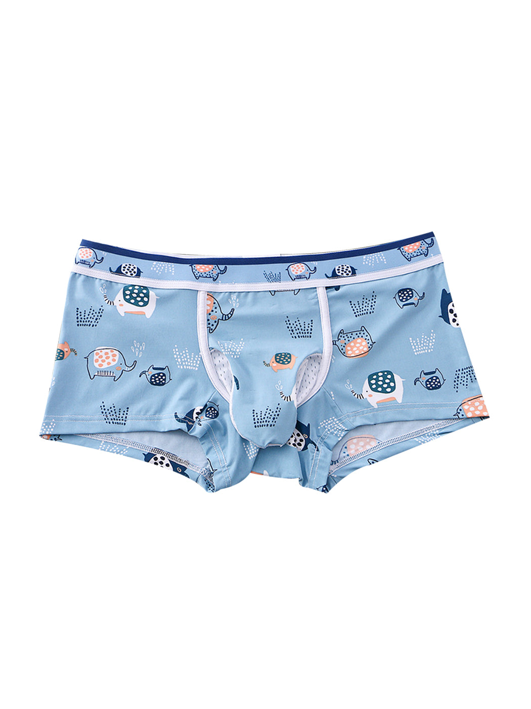 3 Pack Men's Ice Silk Trunks with Separated Pouch Design