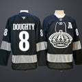 Men’s Los Angeles Kings #8 Drew Doughty Black With A Patch Alternate Stitched Hockey Jersey