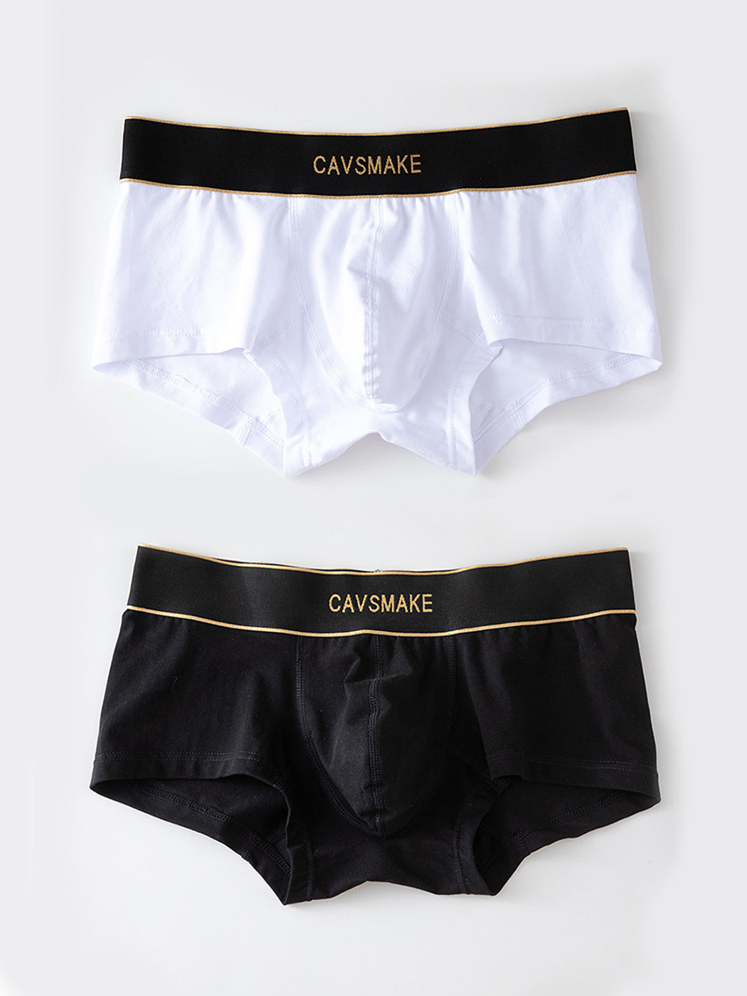 2 Pack Men's Cotton Sexy U-Convex Design Briefs & Trunks