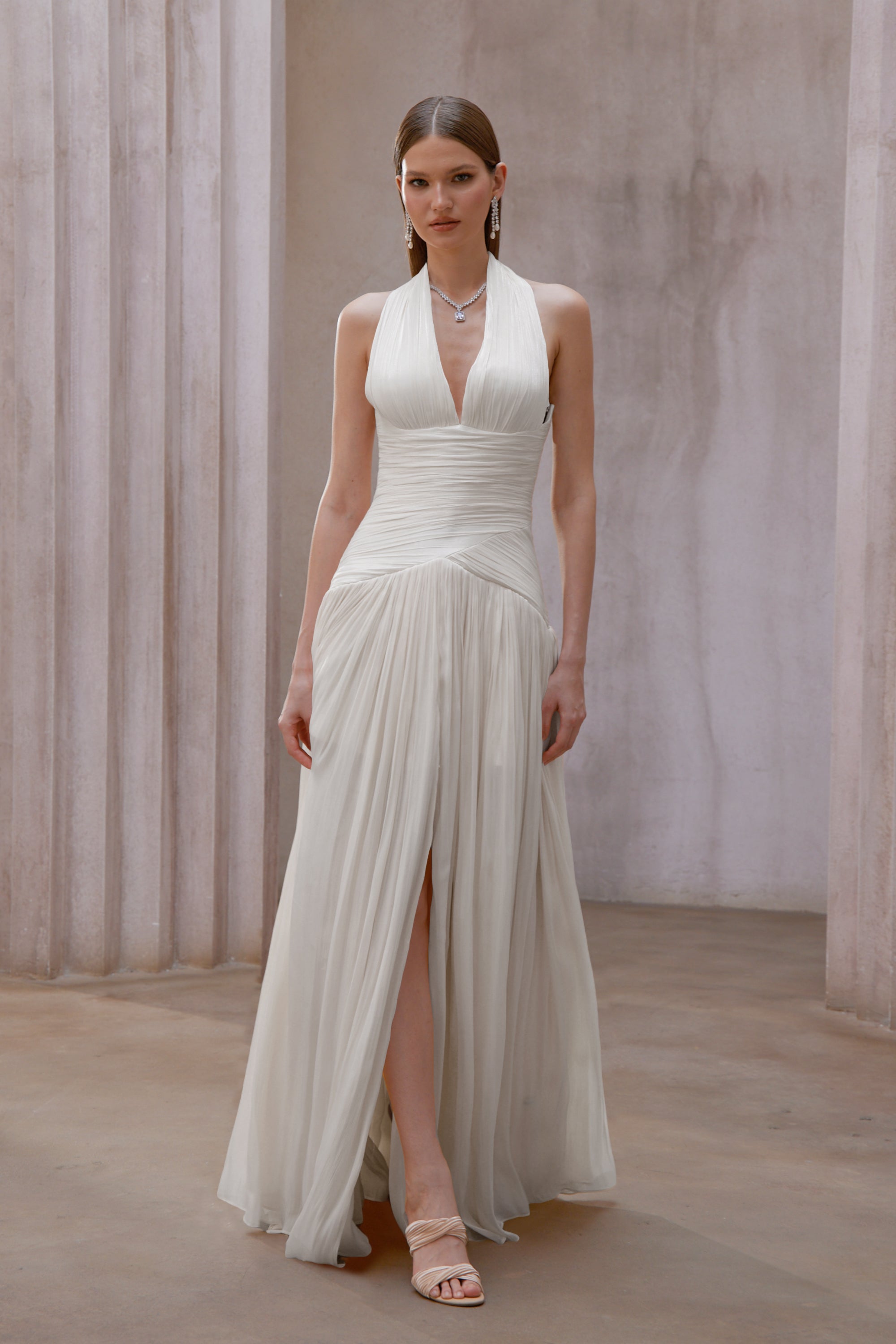 Uranie Gathered Maxi Dress