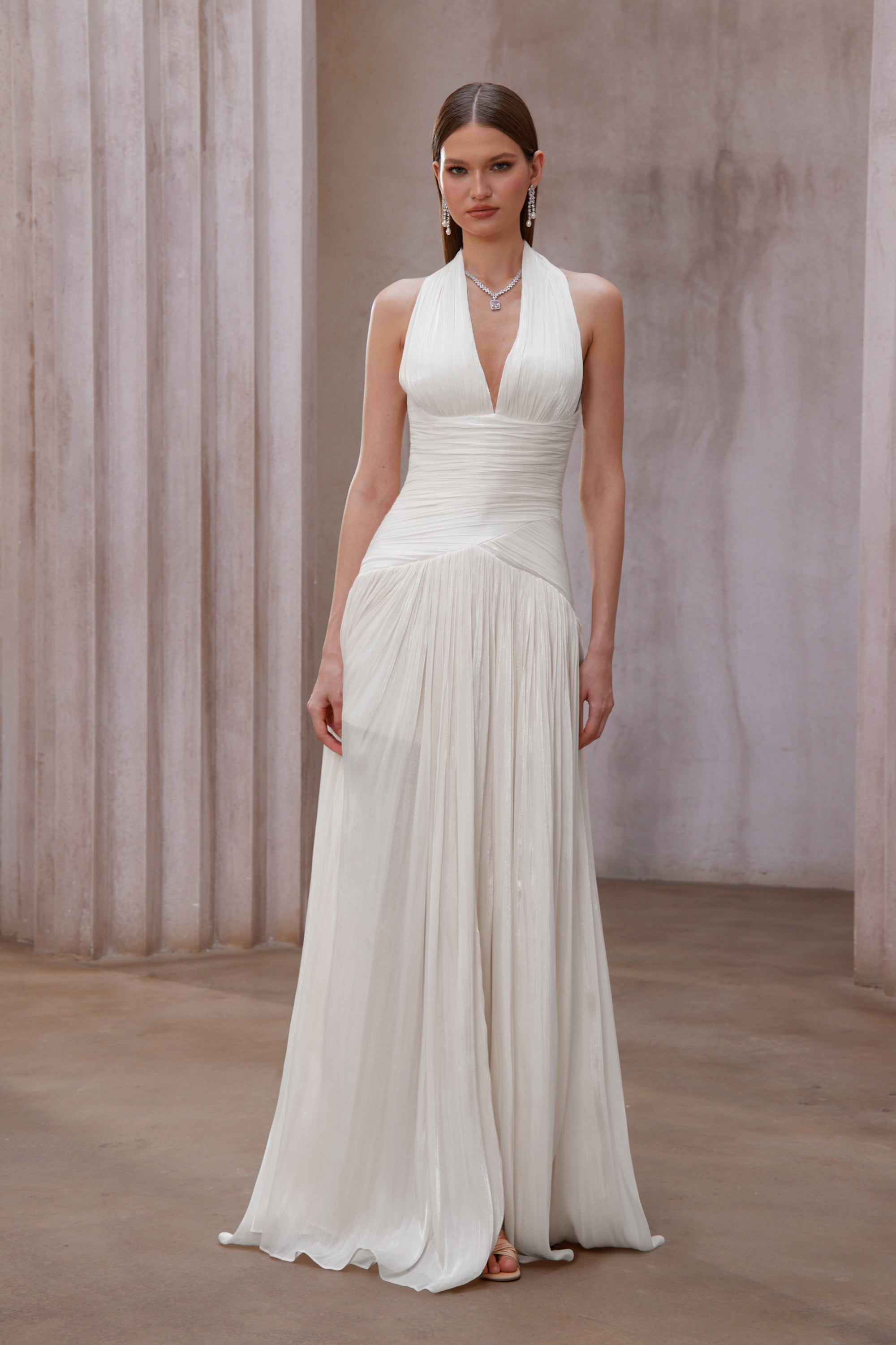 Uranie Gathered Maxi Dress