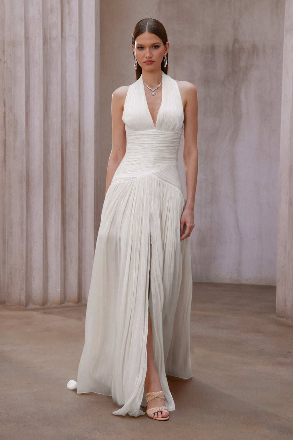 Uranie Gathered Maxi Dress