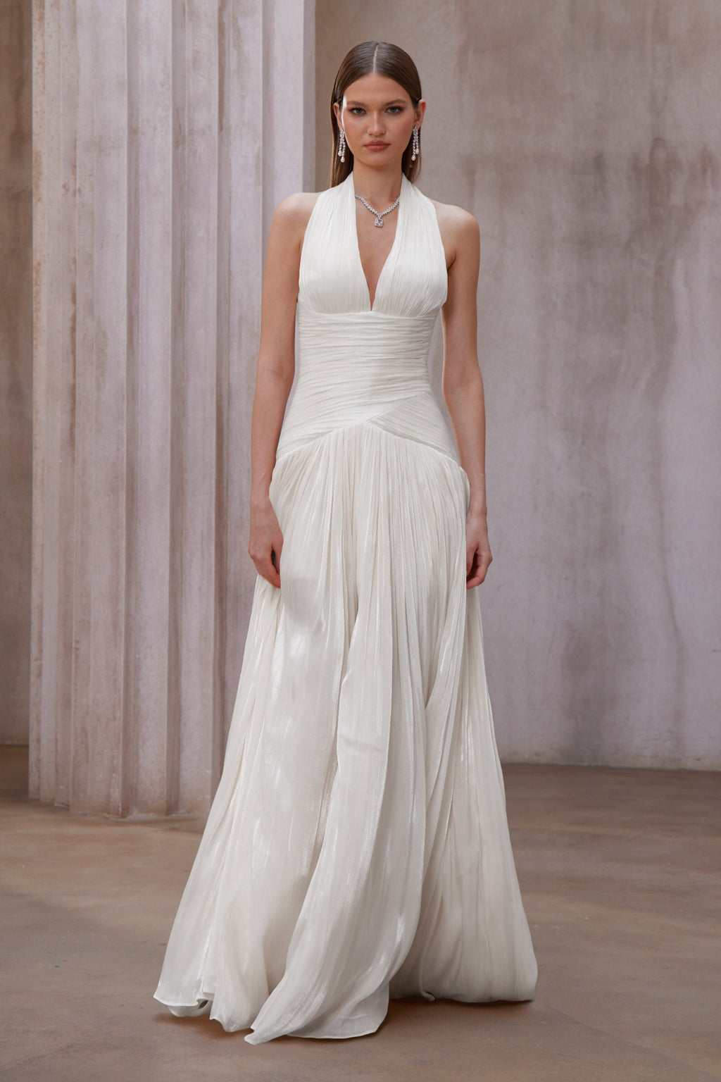 Uranie Gathered Maxi Dress