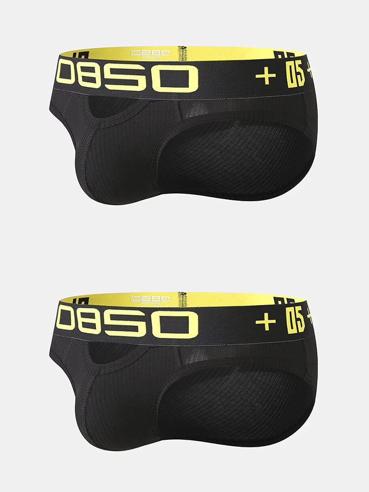 2 Pack Men's Hips Lifting Cotton Low-rise Briefs