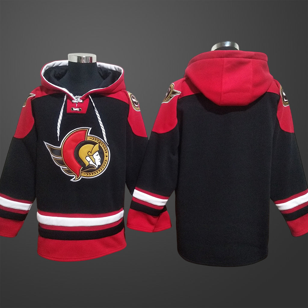 Men’s Ottawa Senators Team Blank All Stitched Hoodie