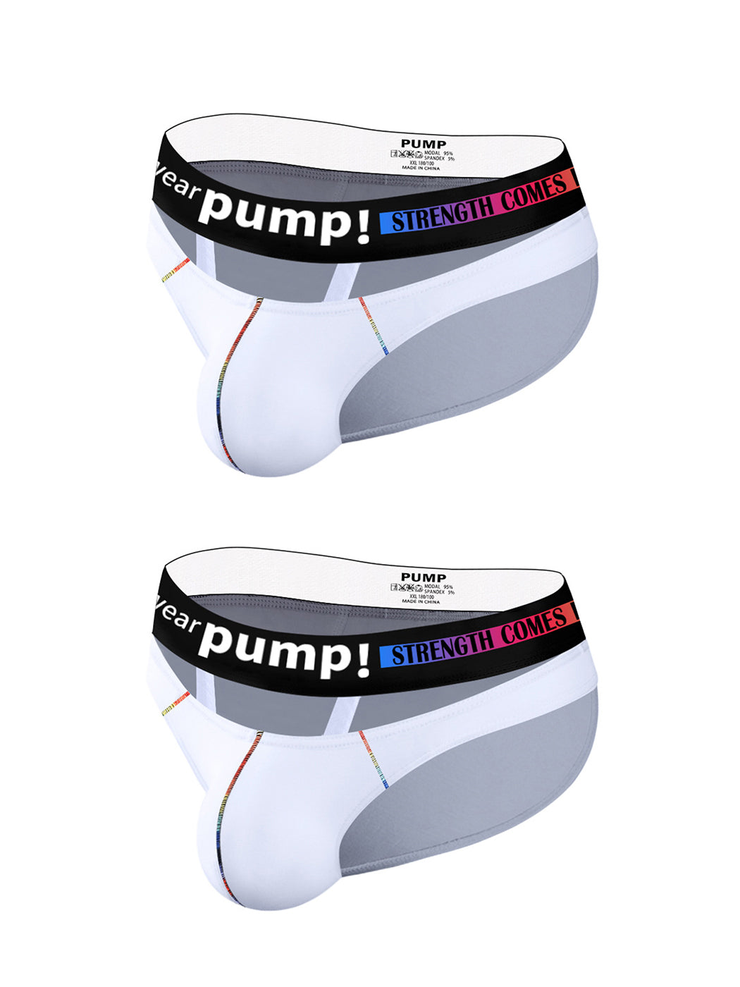 2 Pack Men's Sexy Low-rise Garter Briefs