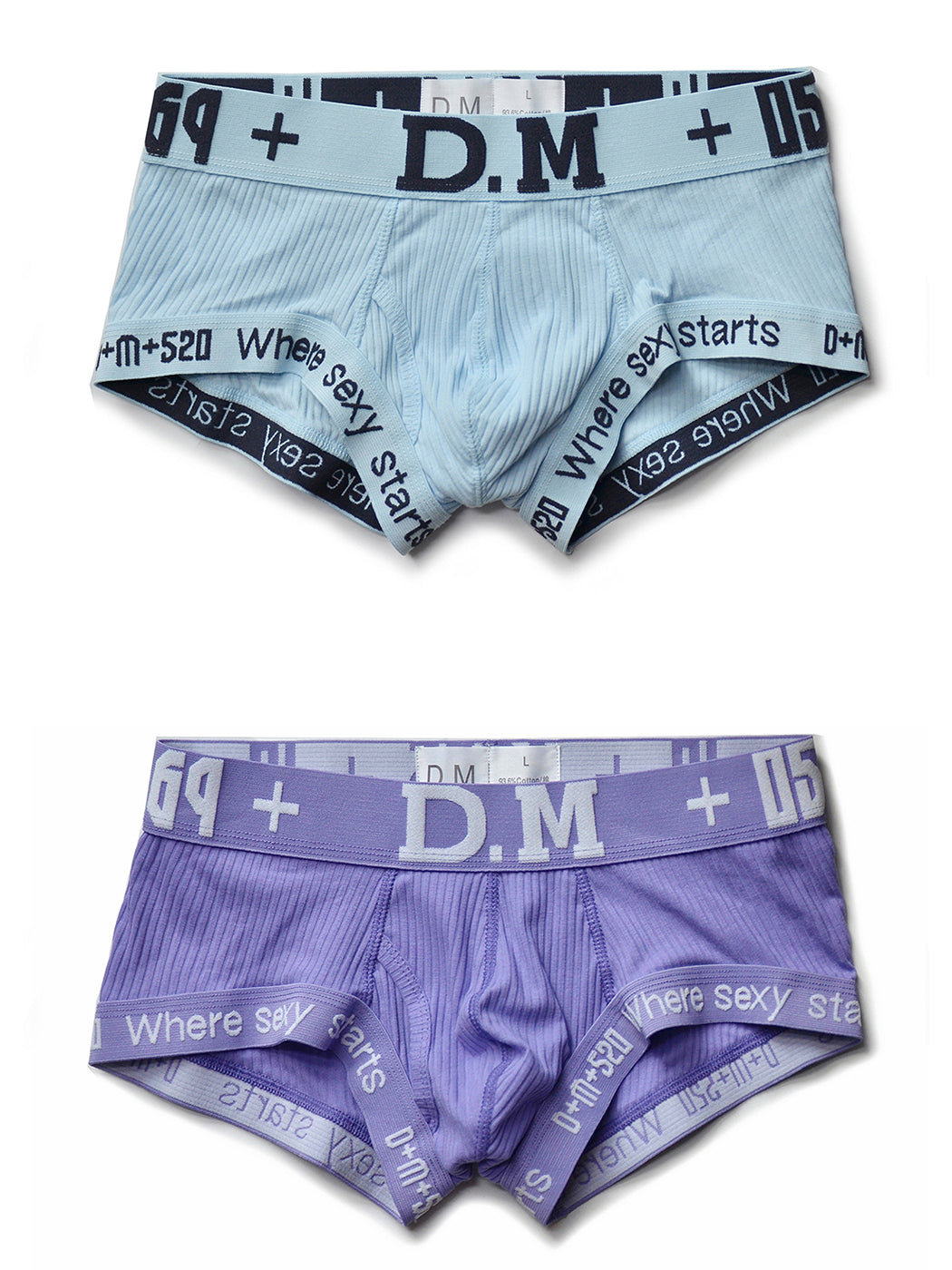 2 Pack Men's Low-rise Sexy Side Opening Pocket Trunk