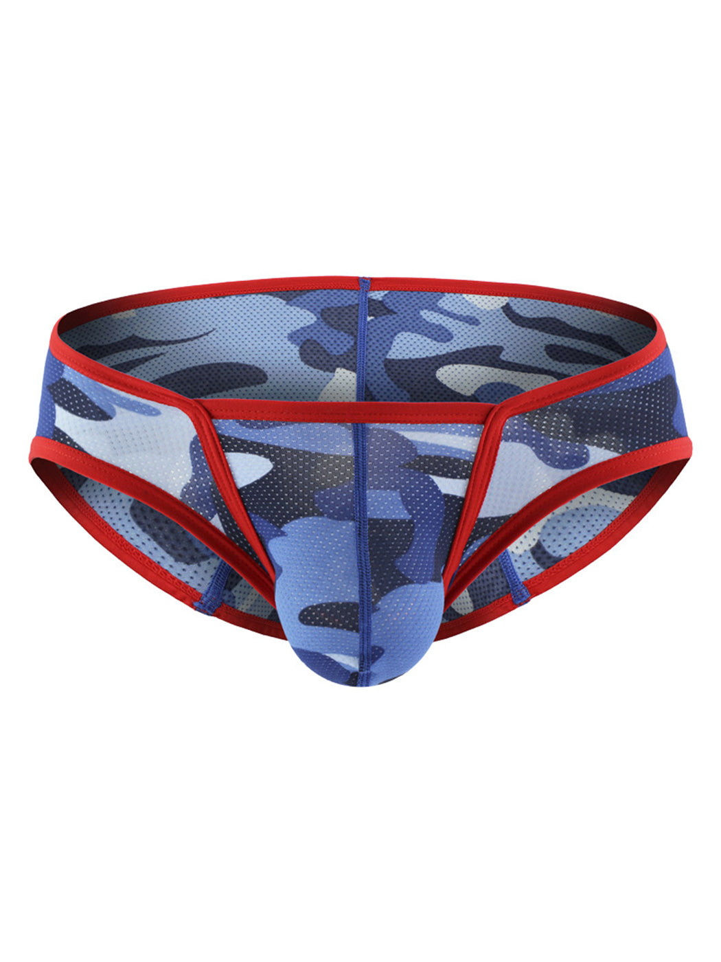 Men's Sexy Camo Print Mesh Bikini