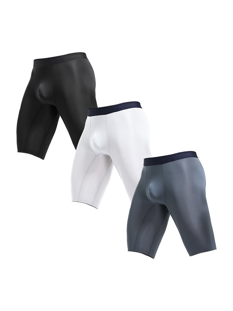 3 Pack Men's Anti-Chafing Seamless Running Briefs