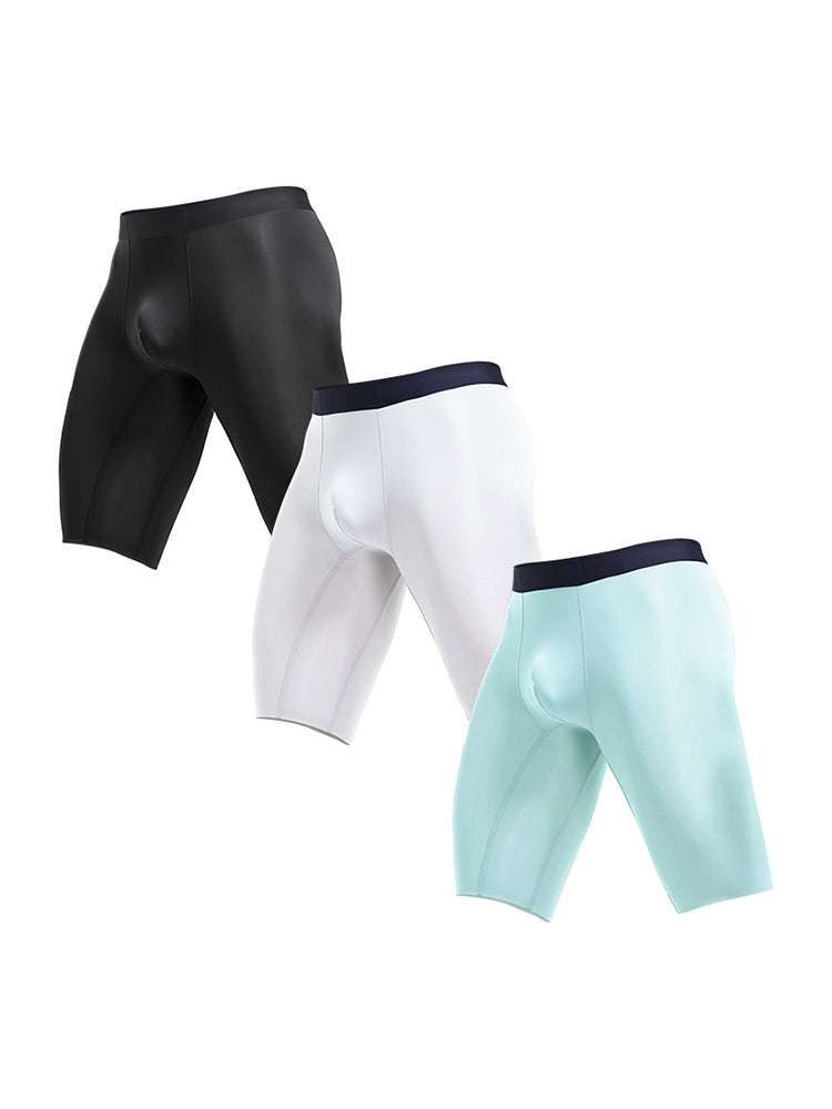 3 Pack Men's Anti-Chafing Seamless Running Briefs