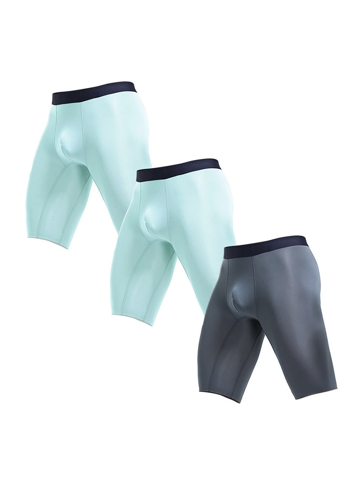 3 Pack Men's Anti-Chafing Seamless Running Briefs