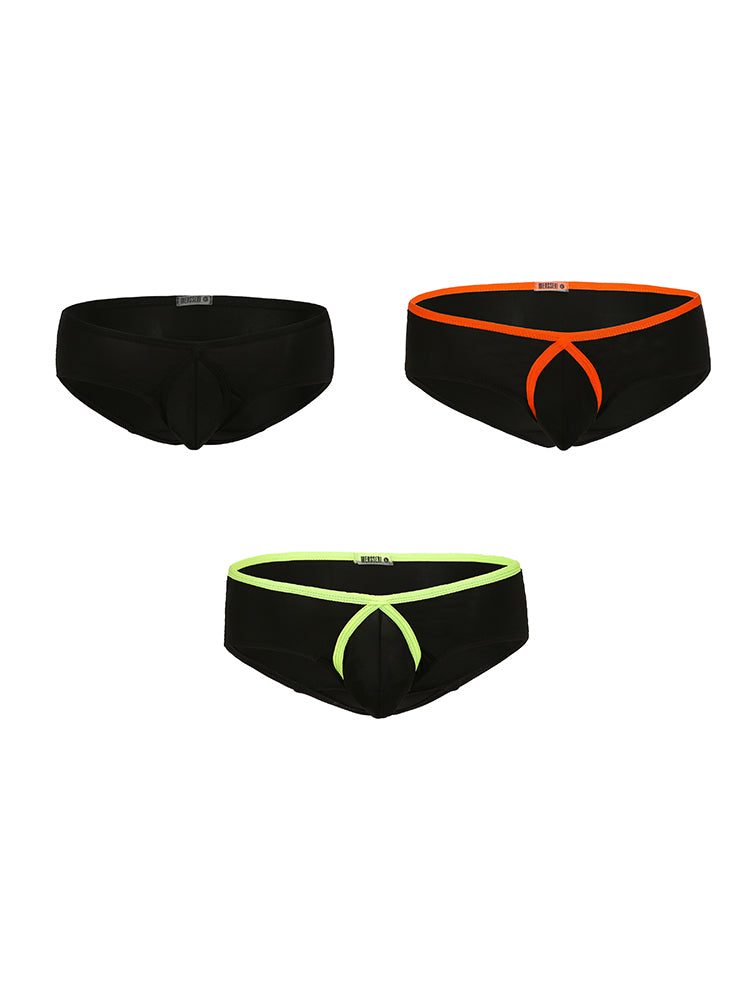 3 Pack Men's Trendy Breathable Sexy Nylon Trunks