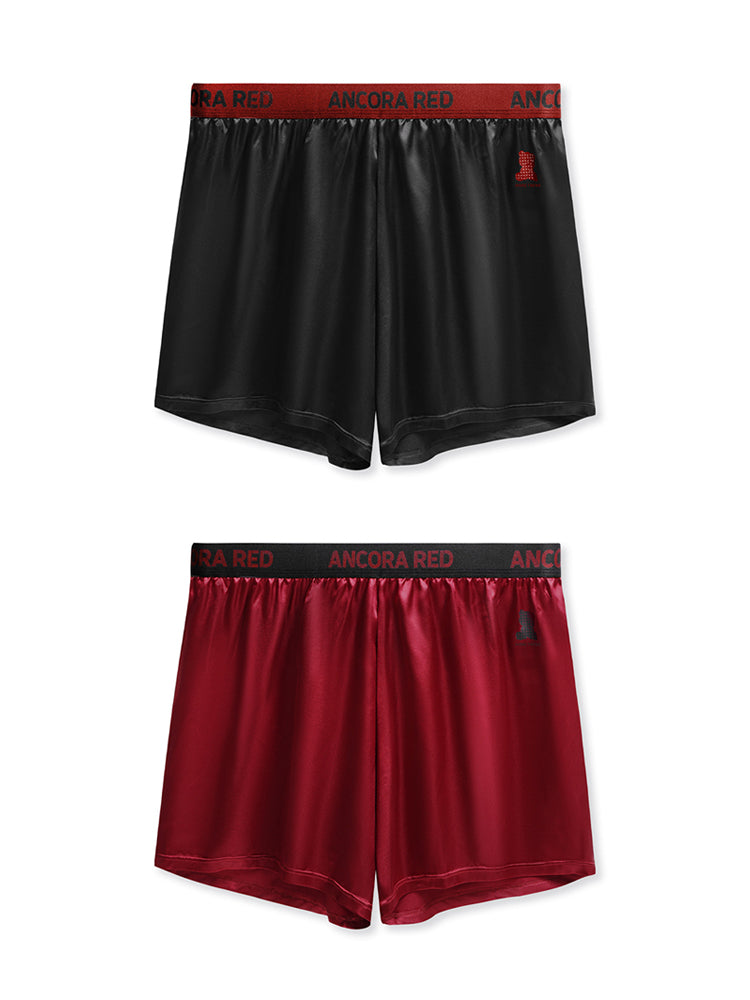 2 Pack Men's Solid Lounge Casual Boxers