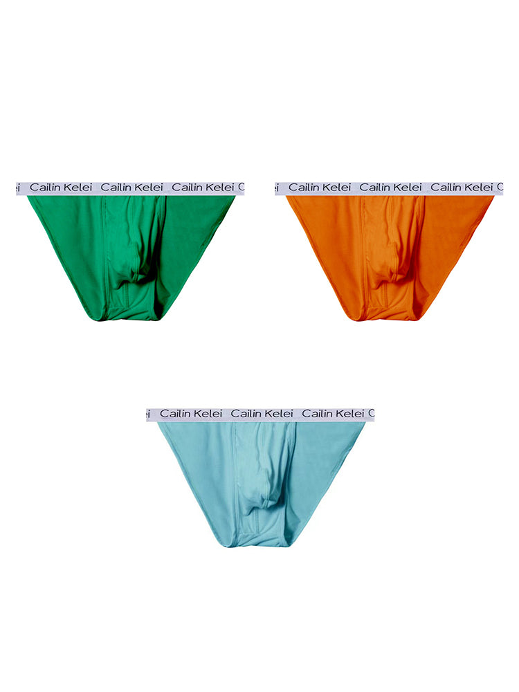 3-pack Men's Ultra Sexy Low Rise U-shaped Convex Pouch Briefs
