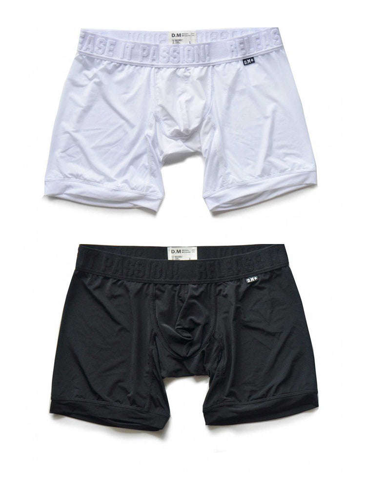 2 Pack Men's Trendy Breathable Ice Silk Boxer Briefs