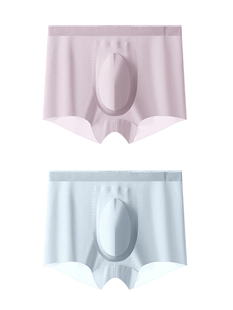 2 Pack Men's Ultra-Thin Ice Silk Quick-Dry Trunks
