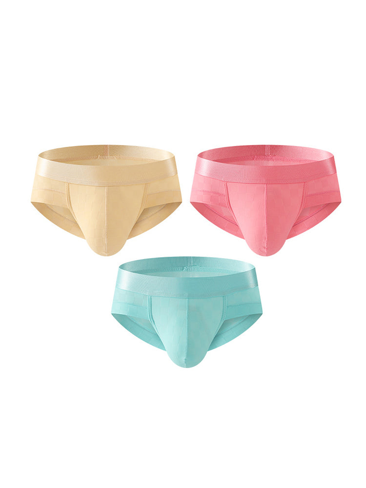 3 Pack Men's Anti-Bacterial Jacquard Briefs