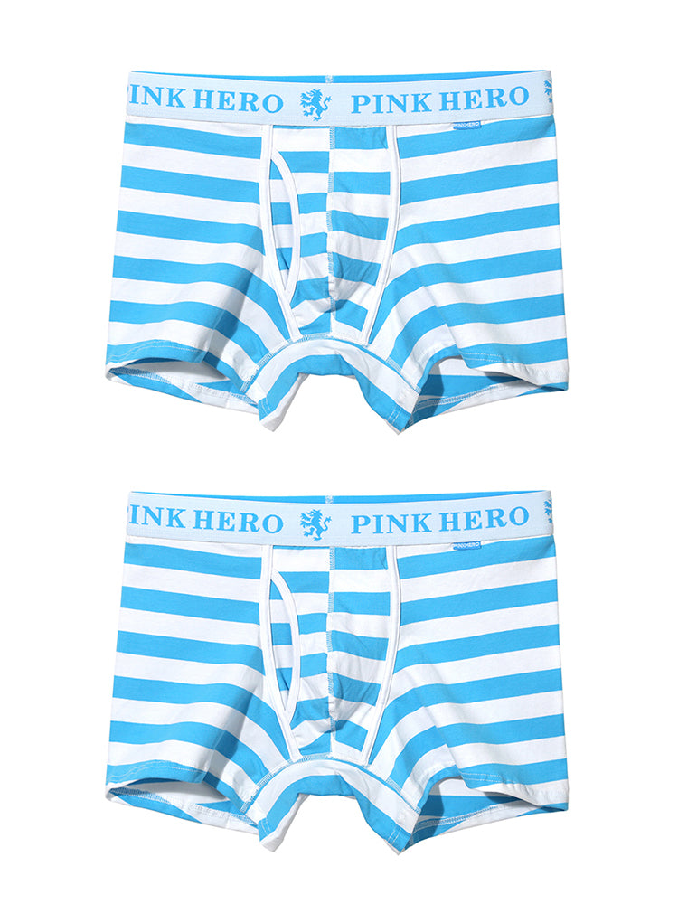 2 Pack European Luxury Brand Personalized Striped Men's Underwear