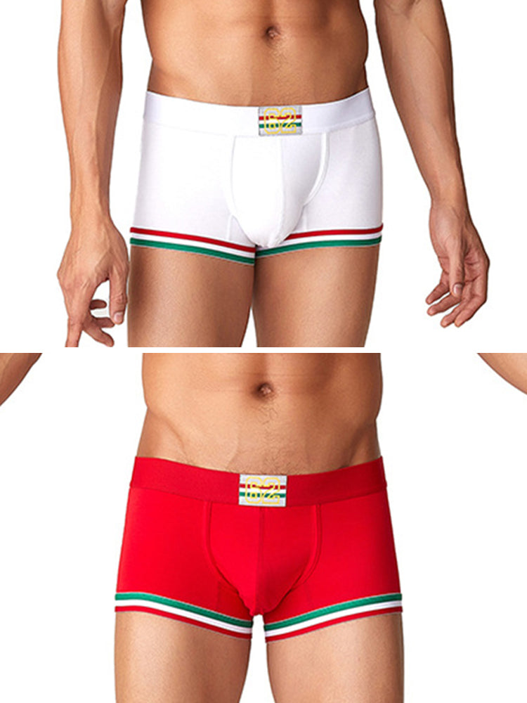 2 Pack Men's Low-Rise Cotton Boxer Briefs