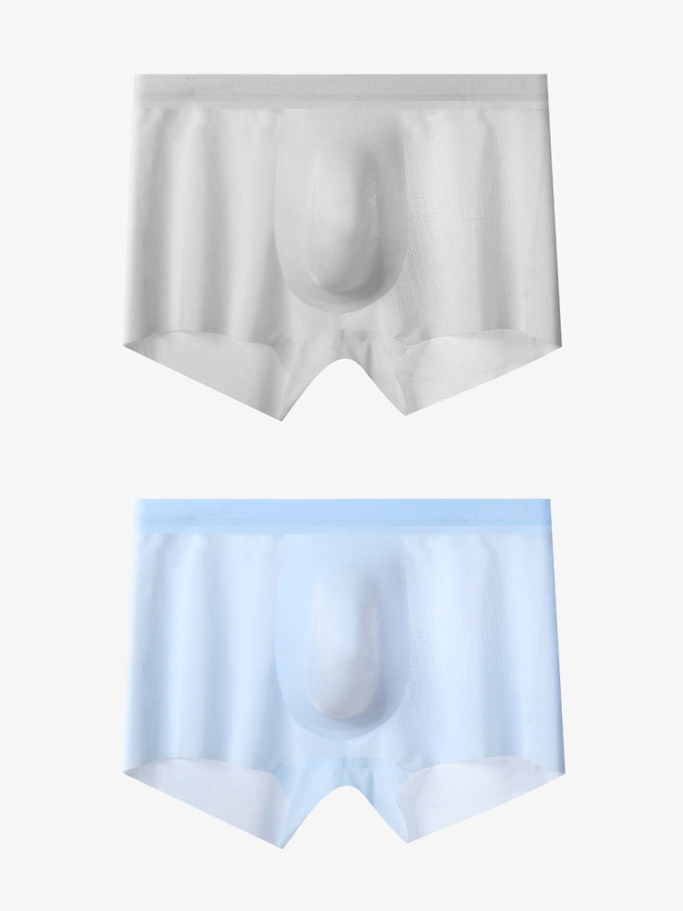 2 Pack Men's Ultra-Thin Seamless Trunks