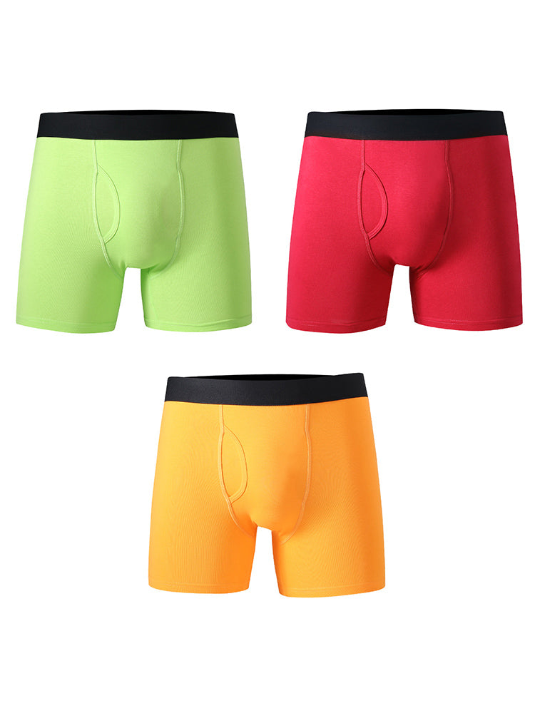 Men's Cotton Long-Length Anti-Chafing Boxers Briefs & Midway Briefs