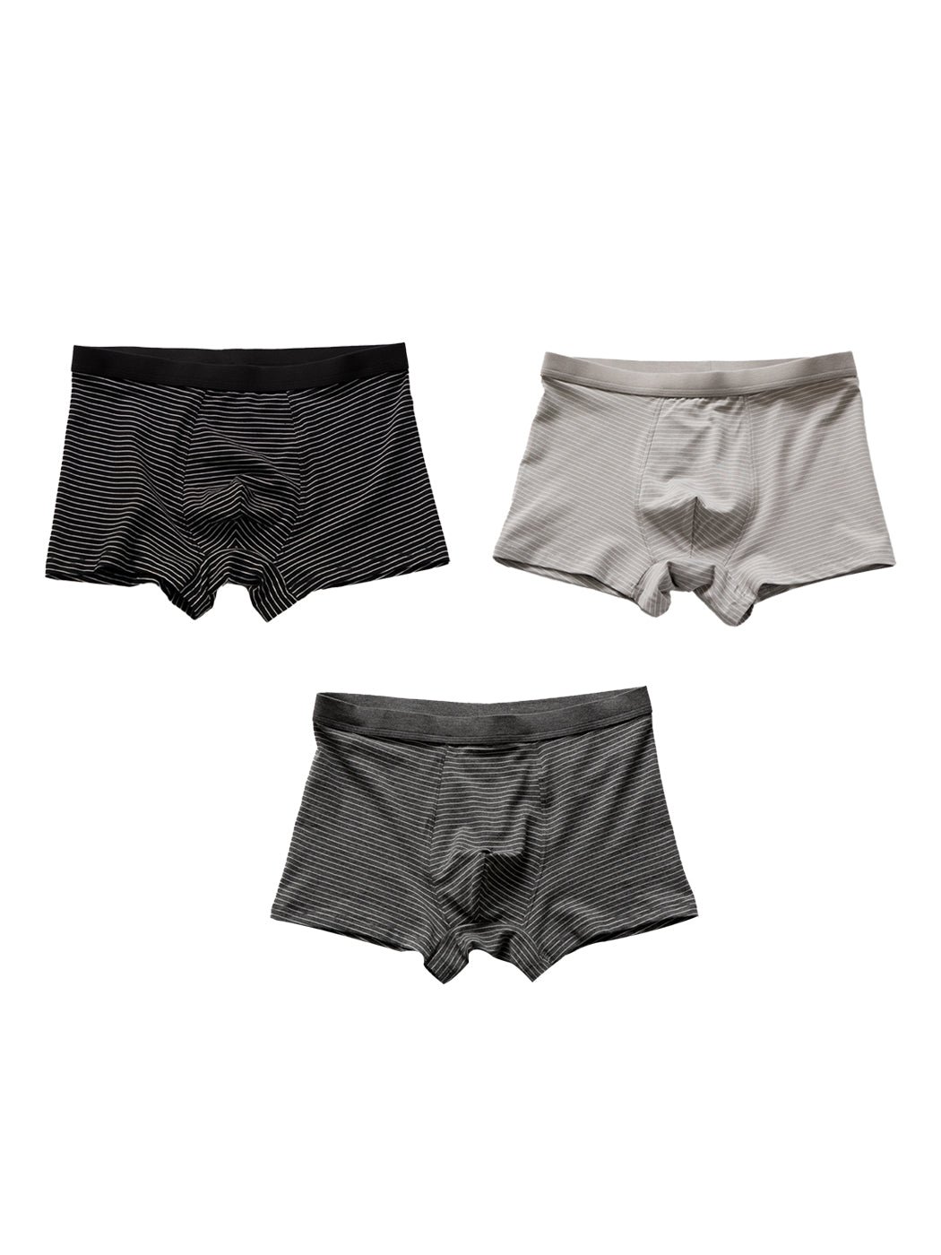 3 Pack Men's Striped Trunks for Ultimate Comfort