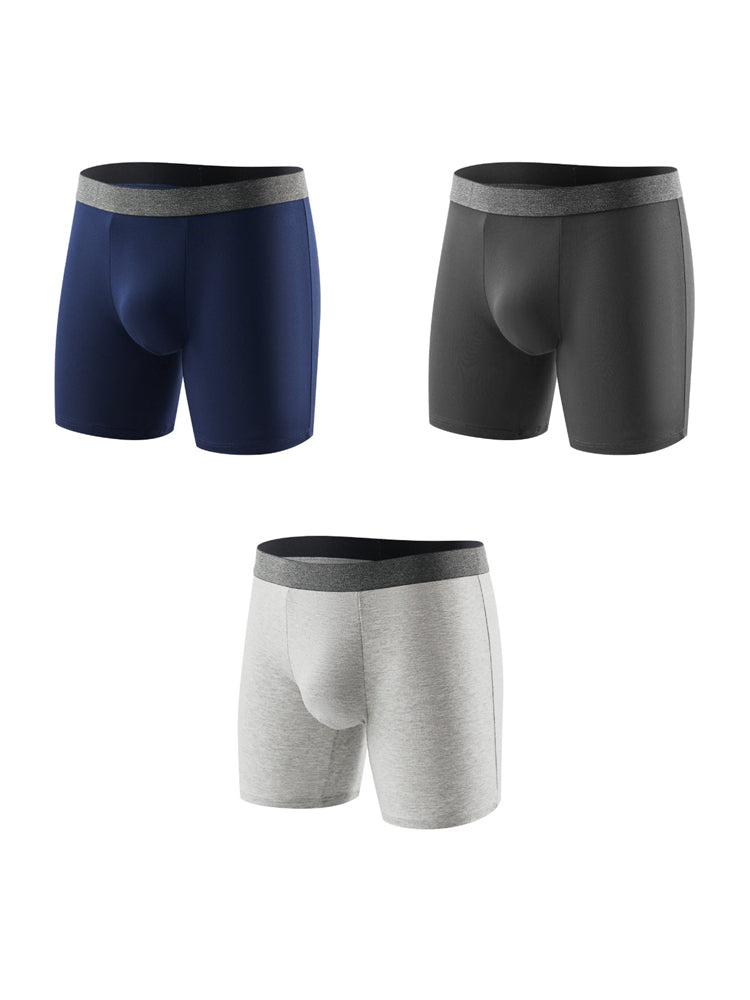 3 Pack Men's Plus-Size Anti-Chafing Performance Boxer Briefs