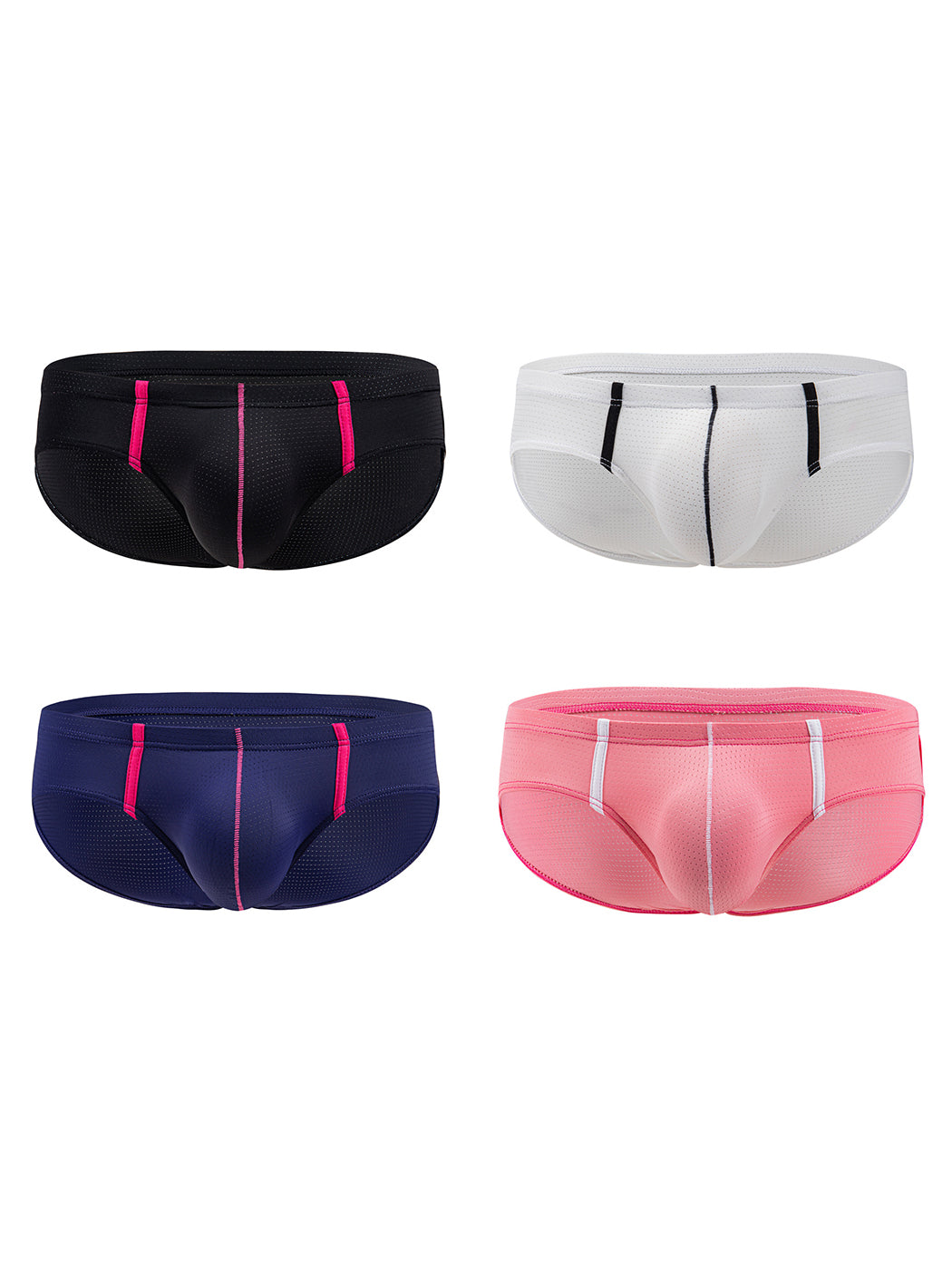 4 Pack Men's Low-rise Breathable Mesh Briefs
