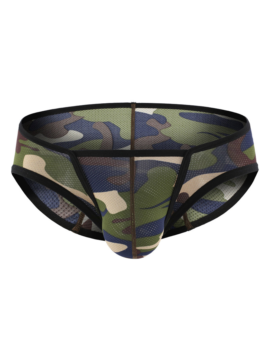 Men's Sexy Camo Print Mesh Bikini